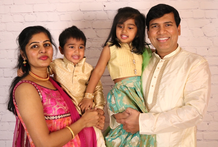 Portrait of an Indian Family